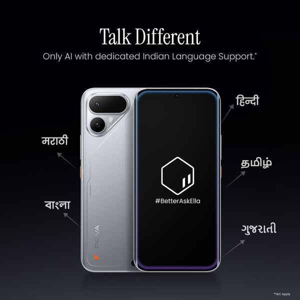 TECNO POVA Curve 2 5G AI Indian language support with Hindi, Marathi, Bengali, Tamil and Gujarati