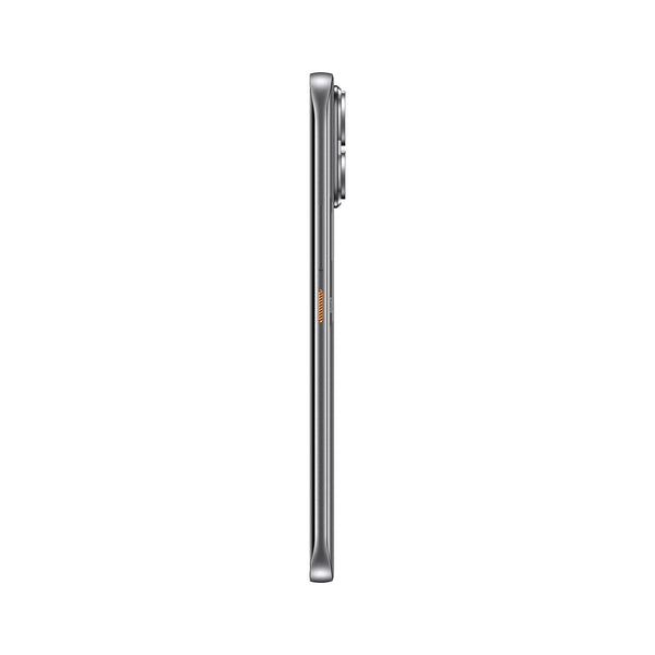 Slim side profile of TECNO POVA Curve 2 5G in Storm Titanium Black with curved body and side buttons