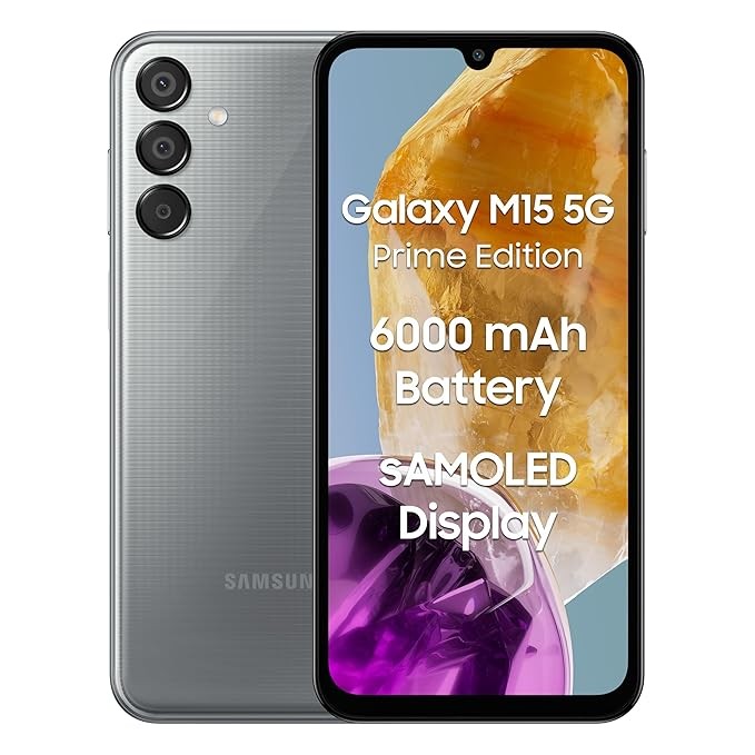 Samsung Galaxy M15 5G Prime Edition (Stone Grey,4GB RAM,128GB Storage)